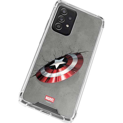 Marvel Captain America Shield Break Galaxy A72 5G Clear Case