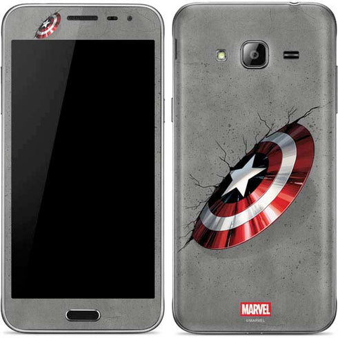 Marvel Captain America Shield Break Galaxy J3 Skin