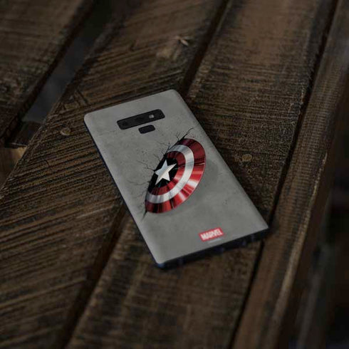 Marvel Captain America Shield Break Galaxy Note 9 Skin
