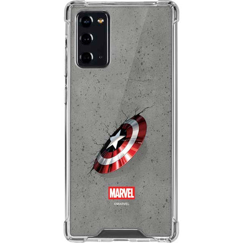 Marvel Captain America Shield Break Galaxy Note20 5G Clear Case