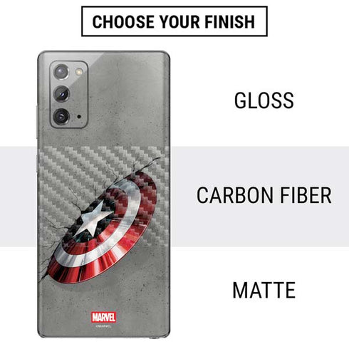 Marvel Captain America Shield Break Galaxy Note20 5G Skin