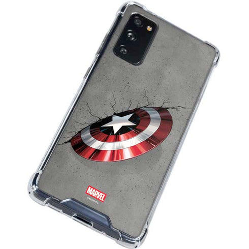 Marvel Captain America Shield Break Galaxy S20 FE Clear Case