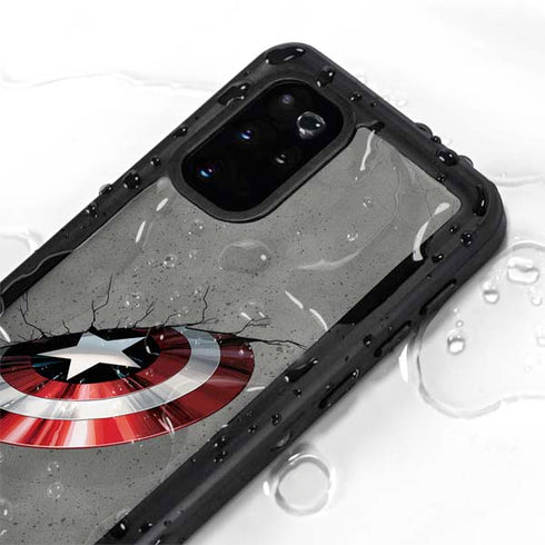 Marvel Captain America Shield Break Galaxy S20 Plus Waterproof Case