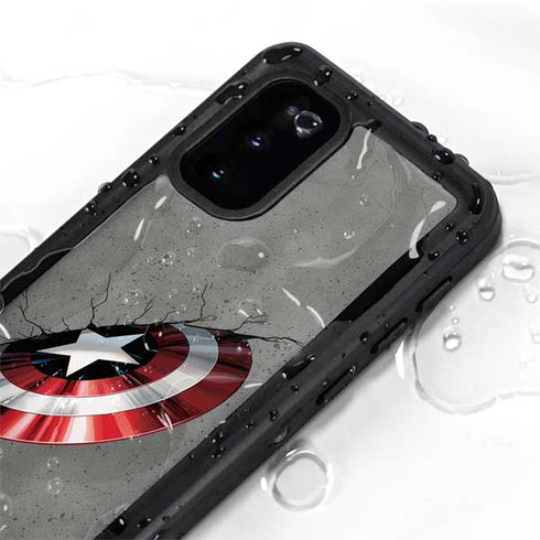 Marvel Captain America Shield Break Galaxy S20 Waterproof Case