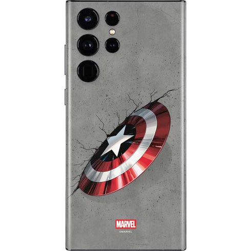Marvel Captain America Shield Break Galaxy S22 Ultra Skin