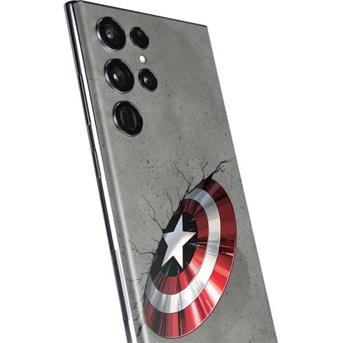 Marvel Captain America Shield Break Galaxy S22 Ultra Skin