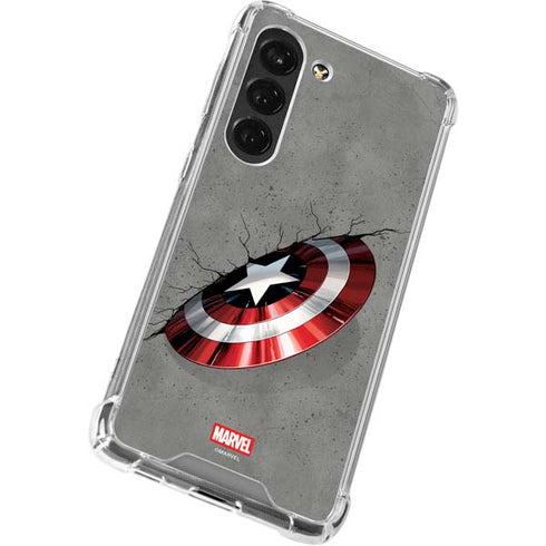 Marvel Captain America Shield Break Galaxy S23 Clear Case