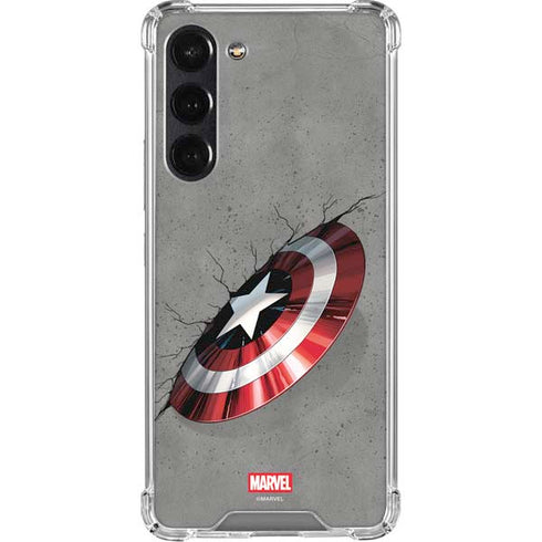 Marvel Captain America Shield Break Galaxy S23 FE Clear Case