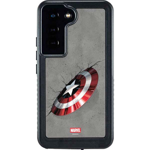 Marvel Captain America Shield Break Galaxy S23 Waterproof Case