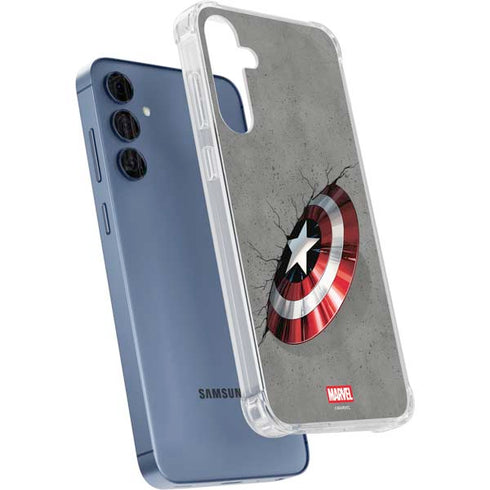 Marvel Captain America Shield Break Galaxy S24 Clear Case