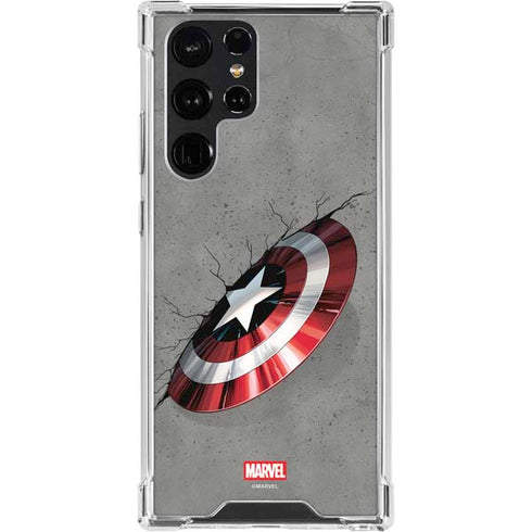 Marvel Captain America Shield Break Galaxy S24 Ultra Clear Case