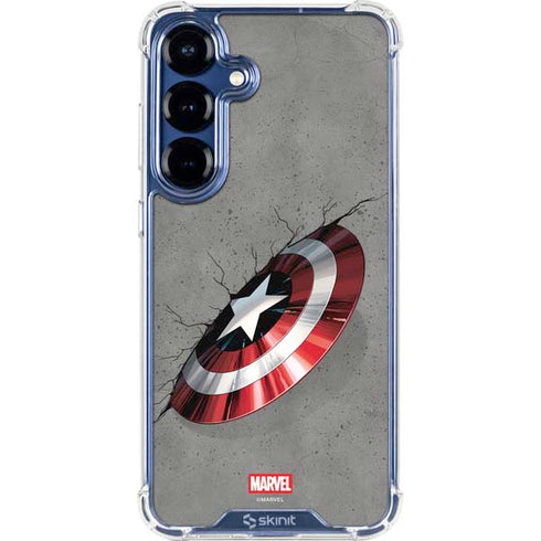 Marvel Captain America Shield Break Galaxy S25 Plus Clear Case