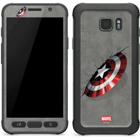 Marvel Captain America Shield Break Galaxy S7 Active Skin