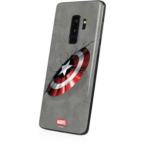 Marvel Captain America Shield Break Galaxy S9 Plus Skin