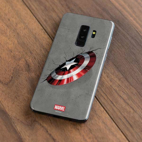 Marvel Captain America Shield Break Galaxy S9 Plus Skin