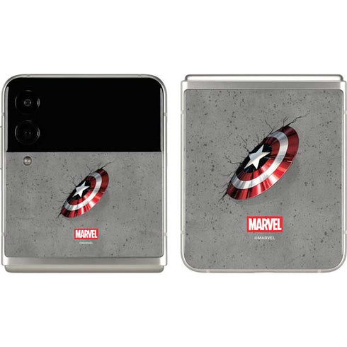 Marvel Captain America Shield Break Galaxy Z Flip3 5G Skin
