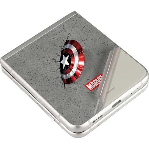 Marvel Captain America Shield Break Galaxy Z Flip3 5G Skin
