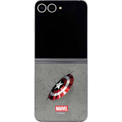 Marvel Captain America Shield Break Galaxy Z Flip6 Skin