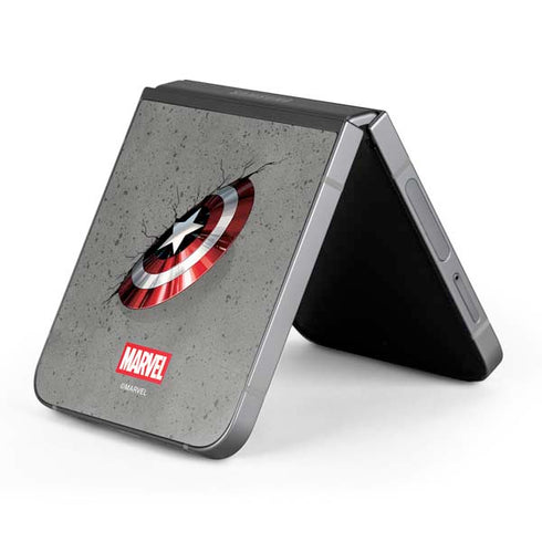 Marvel Captain America Shield Break Galaxy Z Flip6 Skin