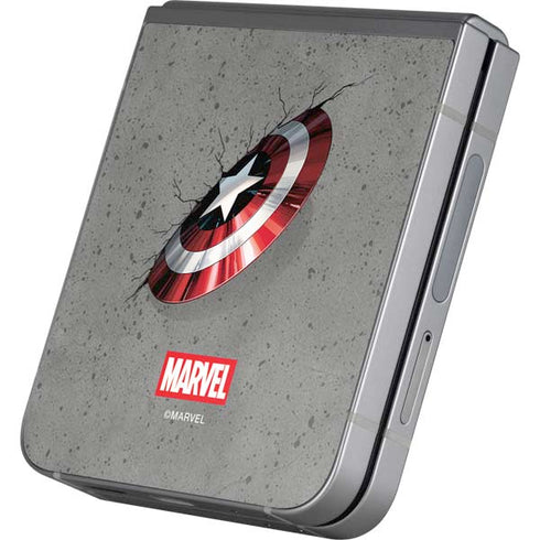 Marvel Captain America Shield Break Galaxy Z Flip6 Skin