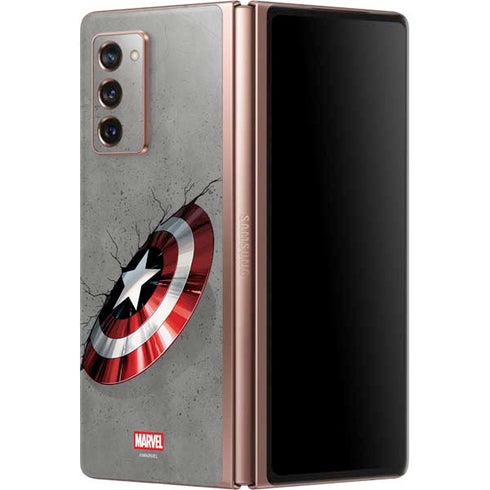 Marvel Captain America Shield Break Galaxy Z Fold2 5G Skin