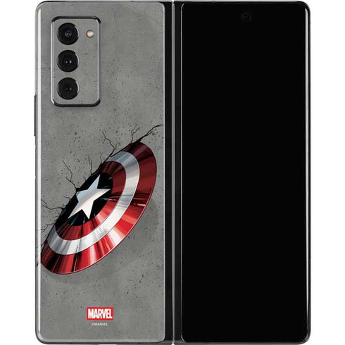 Marvel Captain America Shield Break Galaxy Z Fold2 5G Skin