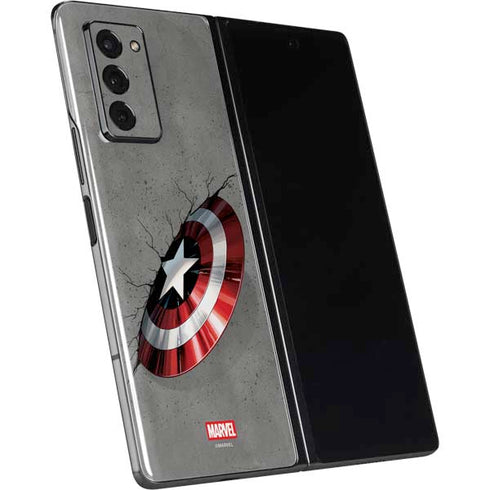Marvel Captain America Shield Break Galaxy Z Fold2 5G Skin