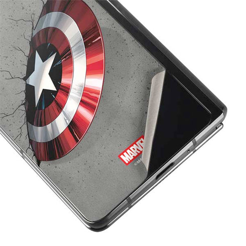 Marvel Captain America Shield Break Galaxy Z Fold2 5G Skin