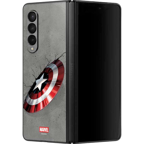Marvel Captain America Shield Break Galaxy Z Fold3 5G Skin