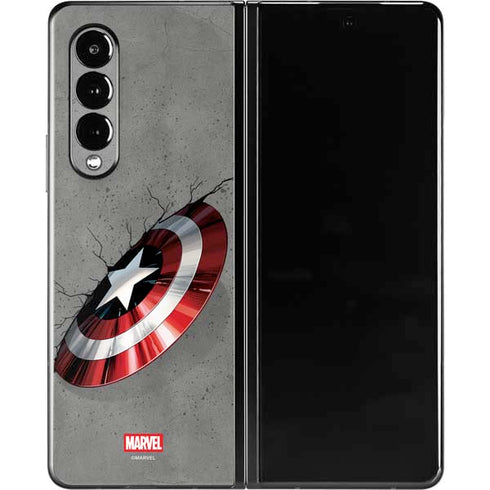 Marvel Captain America Shield Break Galaxy Z Fold3 5G Skin