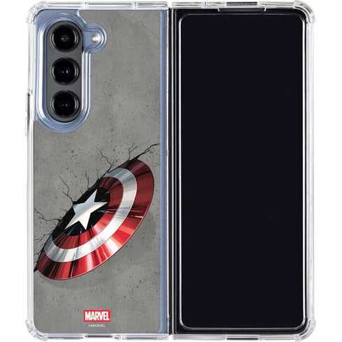 Marvel Captain America Shield Break Galaxy Z Fold5 5G Clear Case