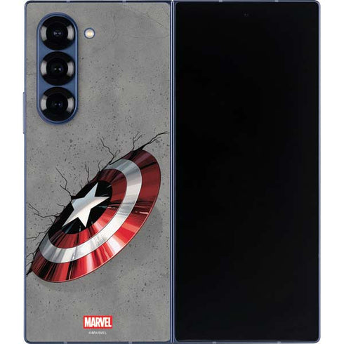 Marvel Captain America Shield Break Galaxy Z Fold6 Skin