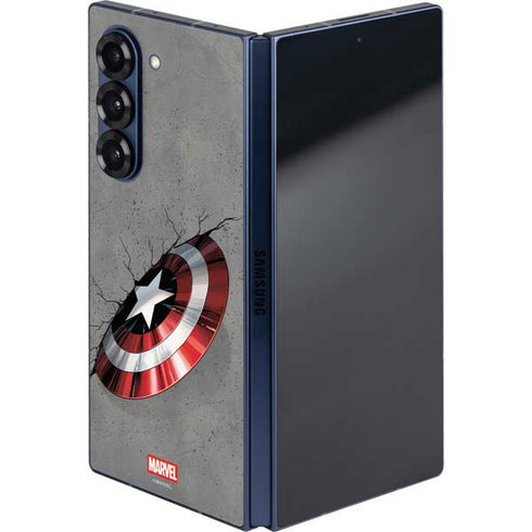 Marvel Captain America Shield Break Galaxy Z Fold6 Skin