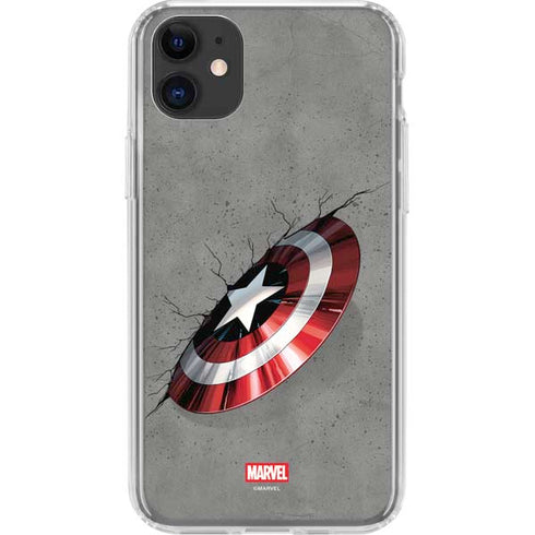 Marvel Captain America Shield Break iPhone 11 Clear Case