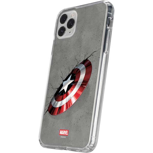 Marvel Captain America Shield Break iPhone 11 Pro Clear Case