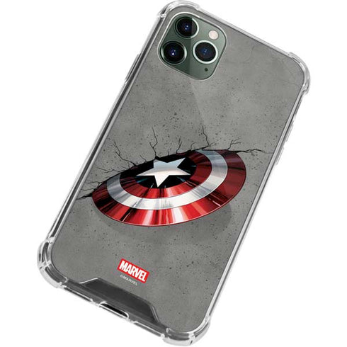 Marvel Captain America Shield Break iPhone 11 Pro Max Clear Case