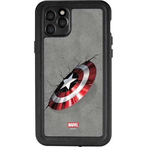 Marvel Captain America Shield Break iPhone 11 Pro Max Waterproof Case
