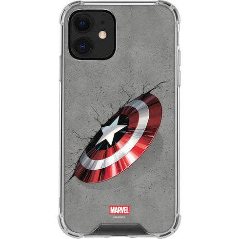 Marvel Captain America Shield Break iPhone 12 Clear Case