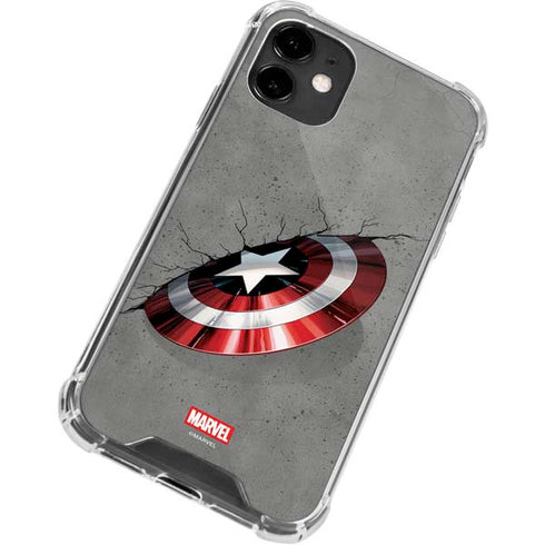 Marvel Captain America Shield Break iPhone 12 Clear Case