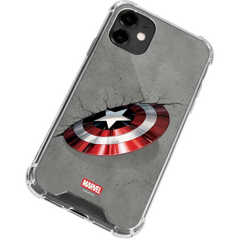 Marvel Captain America Shield Break iPhone 12 Mini Clear Case