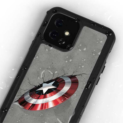 Marvel Captain America Shield Break iPhone 12 Mini Waterproof Case