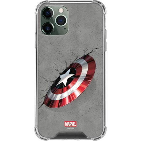 Marvel Captain America Shield Break iPhone 12 Pro Clear Case