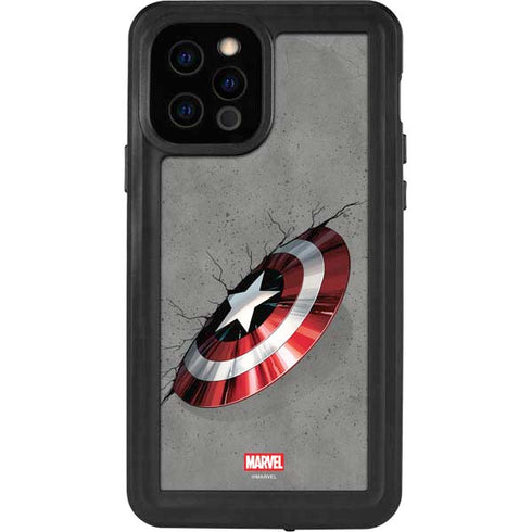 Marvel Captain America Shield Break iPhone 12 Pro Waterproof Case