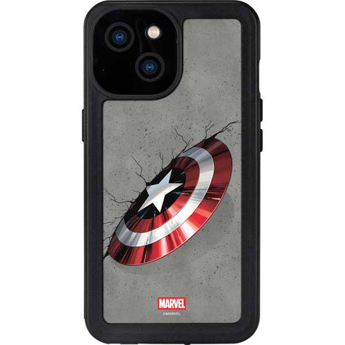 Marvel Captain America Shield Break iPhone 13 Mini Waterproof Case