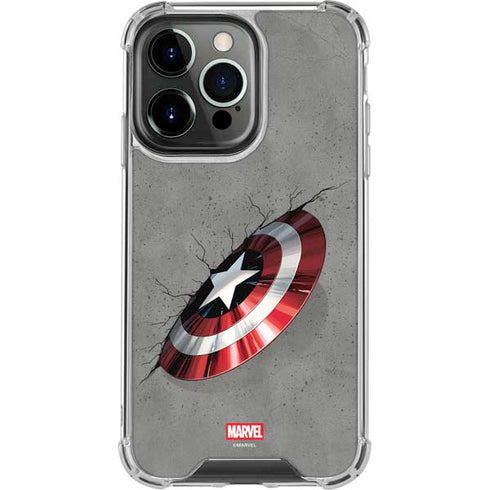Marvel Captain America Shield Break iPhone 13 Pro Clear Case