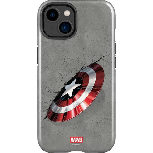 Marvel Captain America Shield Break iPhone 14 Plus Impact Case