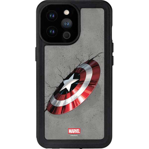 Marvel Captain America Shield Break iPhone 14 Pro Max Waterproof Case