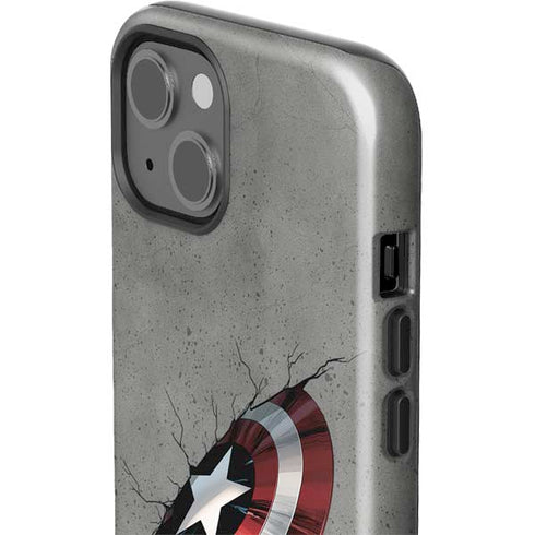 Marvel Captain America Shield Break iPhone 15 Plus Impact Case