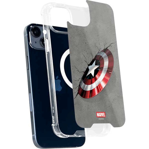 Marvel Captain America Shield Break iPhone 15 Plus MagSafe Case
