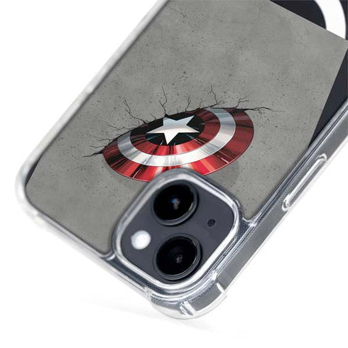 Marvel Captain America Shield Break iPhone 15 Plus MagSafe Case